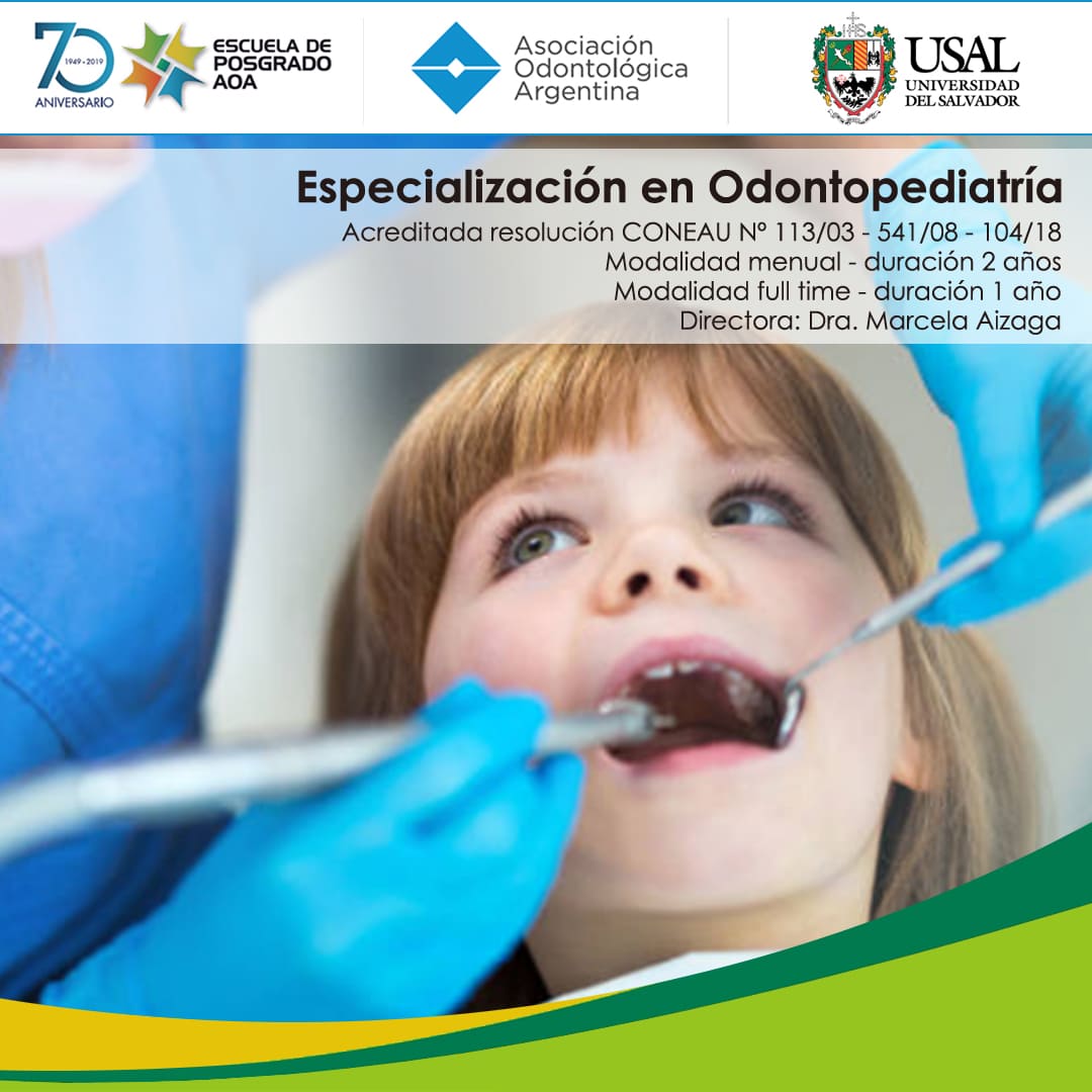 Carrera especialización en Odontopediatría